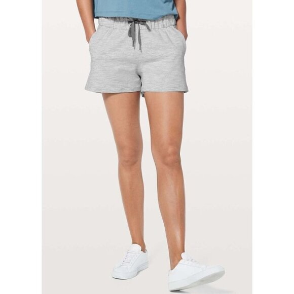 Lululemon On The Fly Wee Are From Space Nimbus Battleship Purple Athletic Shorts - Picture 1 of 6